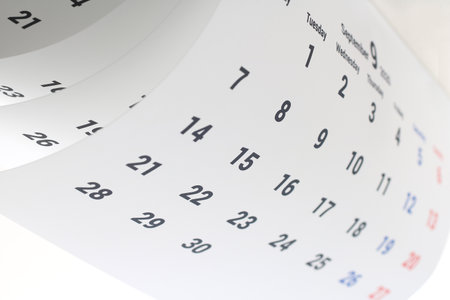 Calendar, dates and numbersの写真素材