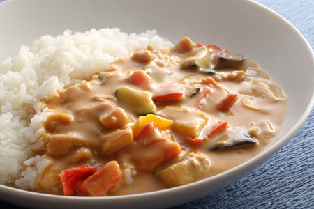 Summer curry full of vegetablesの写真素材