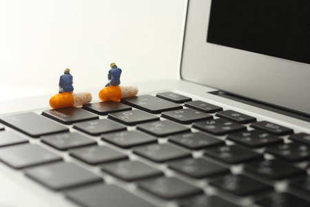 Medications for people with depression and lack of energy and capsulesの写真素材