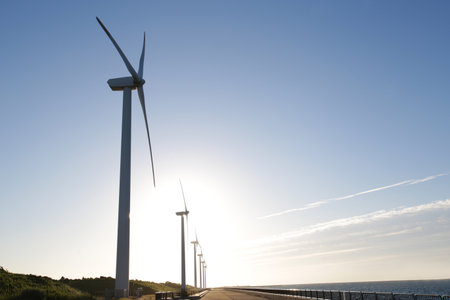 Wind power generatorsの写真素材
