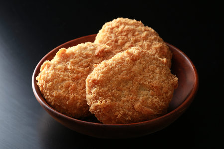 Freshly made croquettes with a little steam