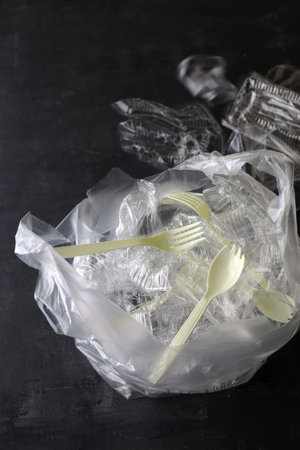 Group photo of discarded plastic bottles and plastic products