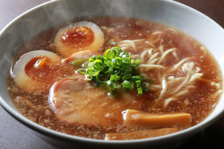 Hot steaming ramen noodles