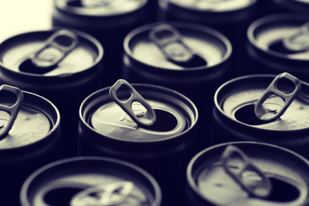 A can of coffee filled with black