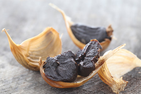 Black garlic in fermented foodsの写真素材