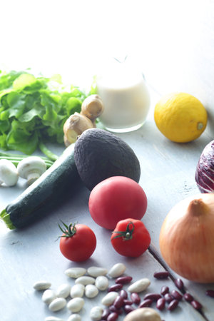 Colorful image of many vegetables on a plate