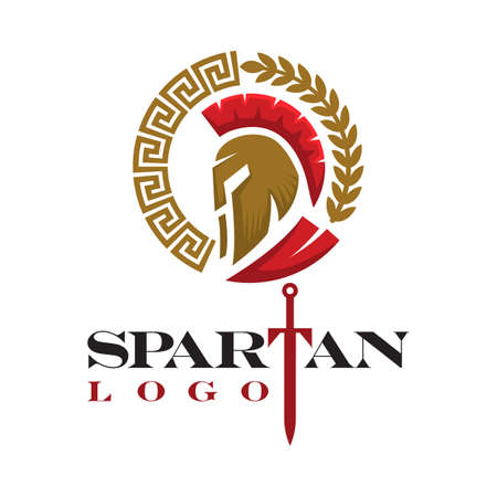 helmet spartan concept with modern style.
suitable for all businesses.のイラスト素材