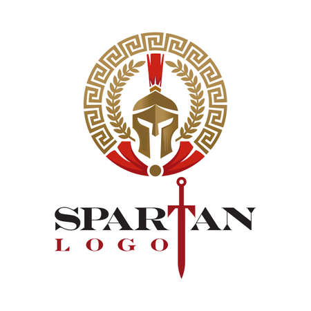 helmet spartan concept with modern style.
suitable for all businesses.のイラスト素材