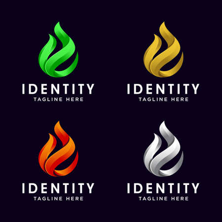 Flame Logo vector template concept with modern style.
suitable for all businesses.のイラスト素材