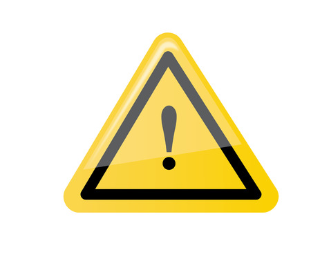 Warning road sign isolated on white background.のイラスト素材