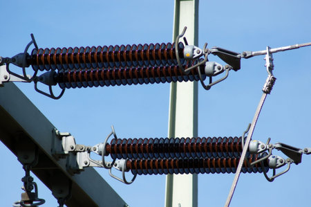 High voltage line in the power plant