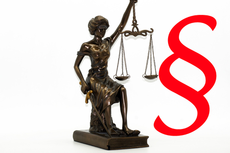 Lady Justice released under the skyの写真素材