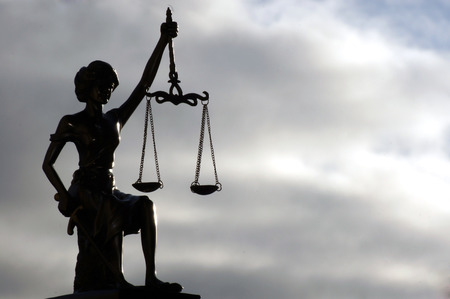 Lady Justice released under the skyの写真素材
