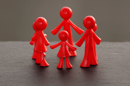 Colorful figures in a circleの写真素材