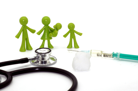 Vaccination protection for the familyの写真素材