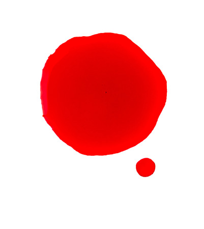 Blood stain on a white backgroundの写真素材
