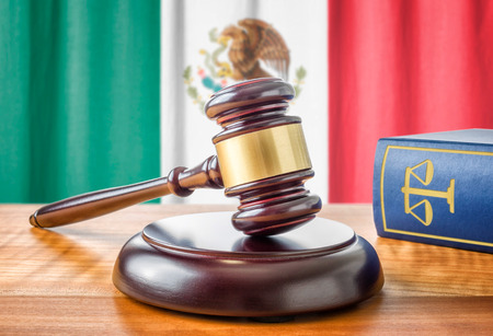 A gavel and a law book - Mexicoの写真素材