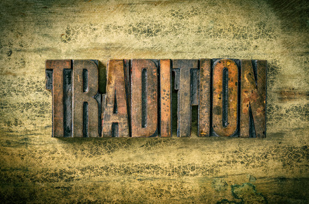 Antique letterpress wood type printing blocks - Traditionの写真素材