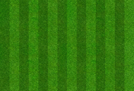 A football field with a stripe pattern