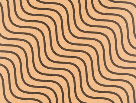 Brown craft paper with a wavy line pattern