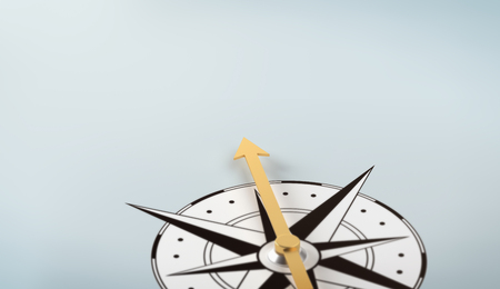 A compass with copy spaceの写真素材