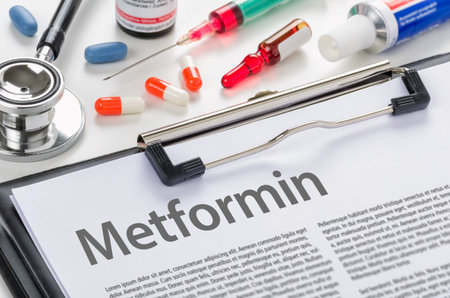 Metformin written on a clipboardの写真素材