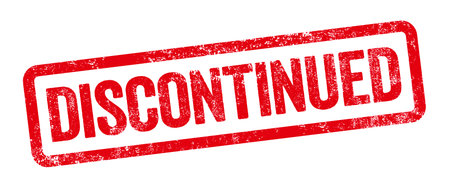 Red stamp on a white background - Discontinuedの写真素材