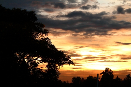 Orange skyの写真素材