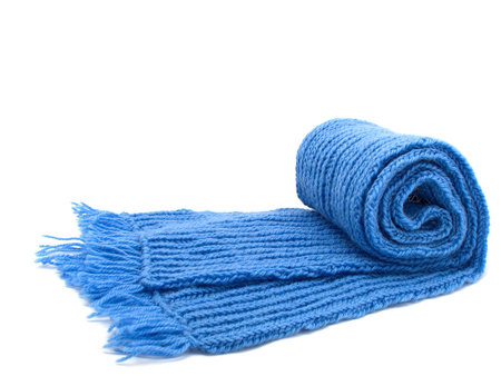 Warm knitted scarfの写真素材