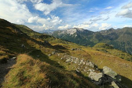 Hiking trail to Gurpitschekの写真素材