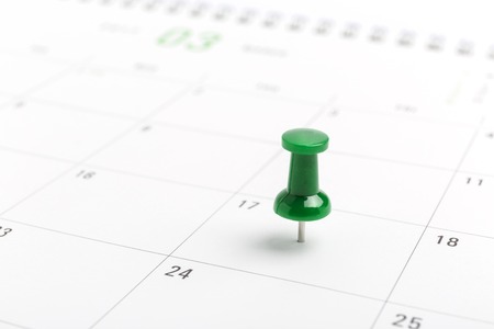 st patricks day on march calendar pin.の写真素材