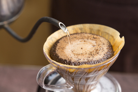 hand dirp coffee and drop the water.の写真素材