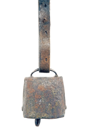 Alps cowbell on white backgroundの写真素材