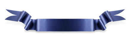 Blue ribbon banner の写真素材