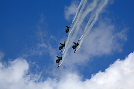 Hawk aeroplane in Air Show Malmi Finland 2009のeditorial素材