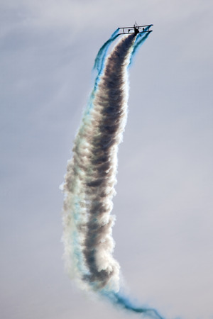 FINLAND INTERNATIONAL AIRSHOW - AUGUST 17: Scandinavian airshow - Catwalk 2014 at airport Malmi on August 17, 2014 in Finlandのeditorial素材