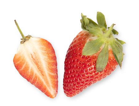 Strawberry Isolated on White Backgroundの写真素材