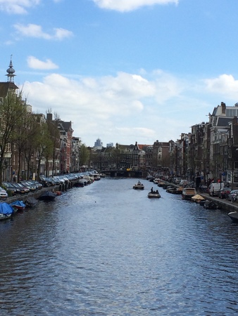 Amsterdam wharfの写真素材