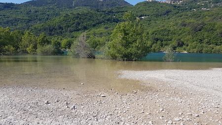 mountain lake in Provenceの写真素材