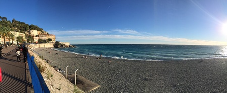 panorama promenade of the English Niceのeditorial素材