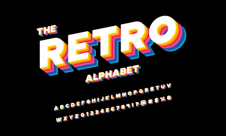 Vector of modern stylized colorful alphabet designのイラスト素材