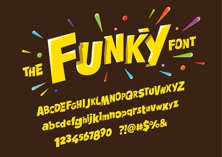 Colorful stylized font and alphabetのイラスト素材