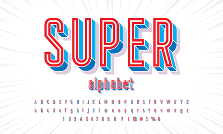 Modern trendy alphabet designのイラスト素材