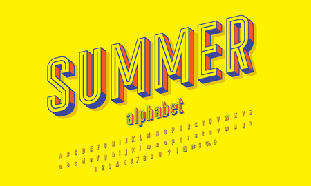 Modern trendy alphabet designのイラスト素材
