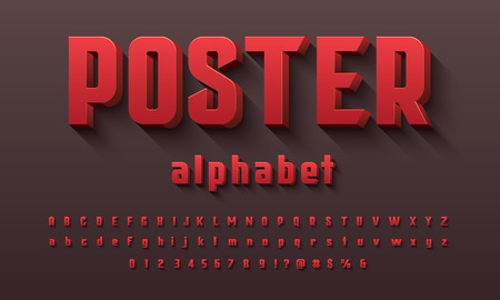 Vector of modern 3D bold alphabet designのイラスト素材