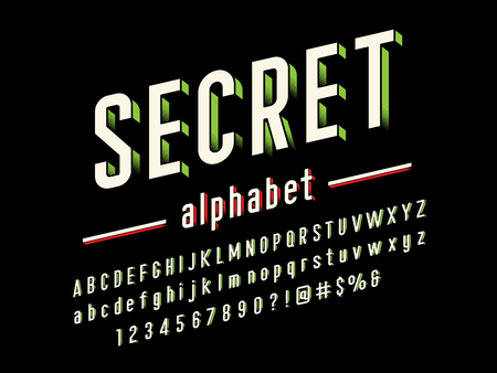 3D halftone styled alphabet designのイラスト素材