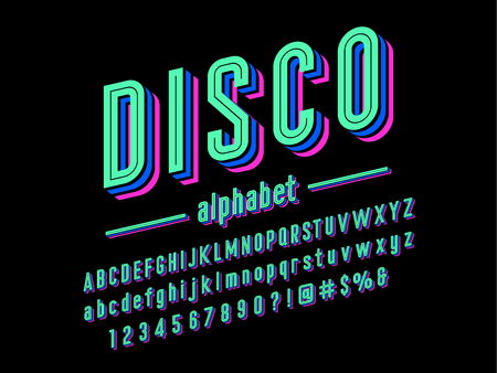 Vector trendy 3D bold alphabet designのイラスト素材