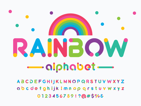 Vector of modern colorful alphabet designのイラスト素材