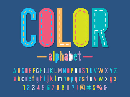 Vector of stitched alphabet designのイラスト素材