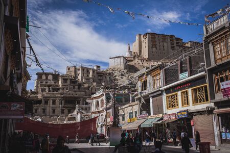Leh, India - 19 June 2019: Leh is a town in the Leh district of the Indian state of Jammu and Kashmir.のeditorial素材